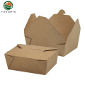 Caja de papel marrón reciclado de microondas desechable de microondas